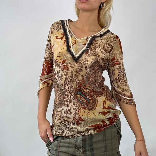 💚 EUROPEAN SUMMER DROP | small/ medium  sheer floral long top