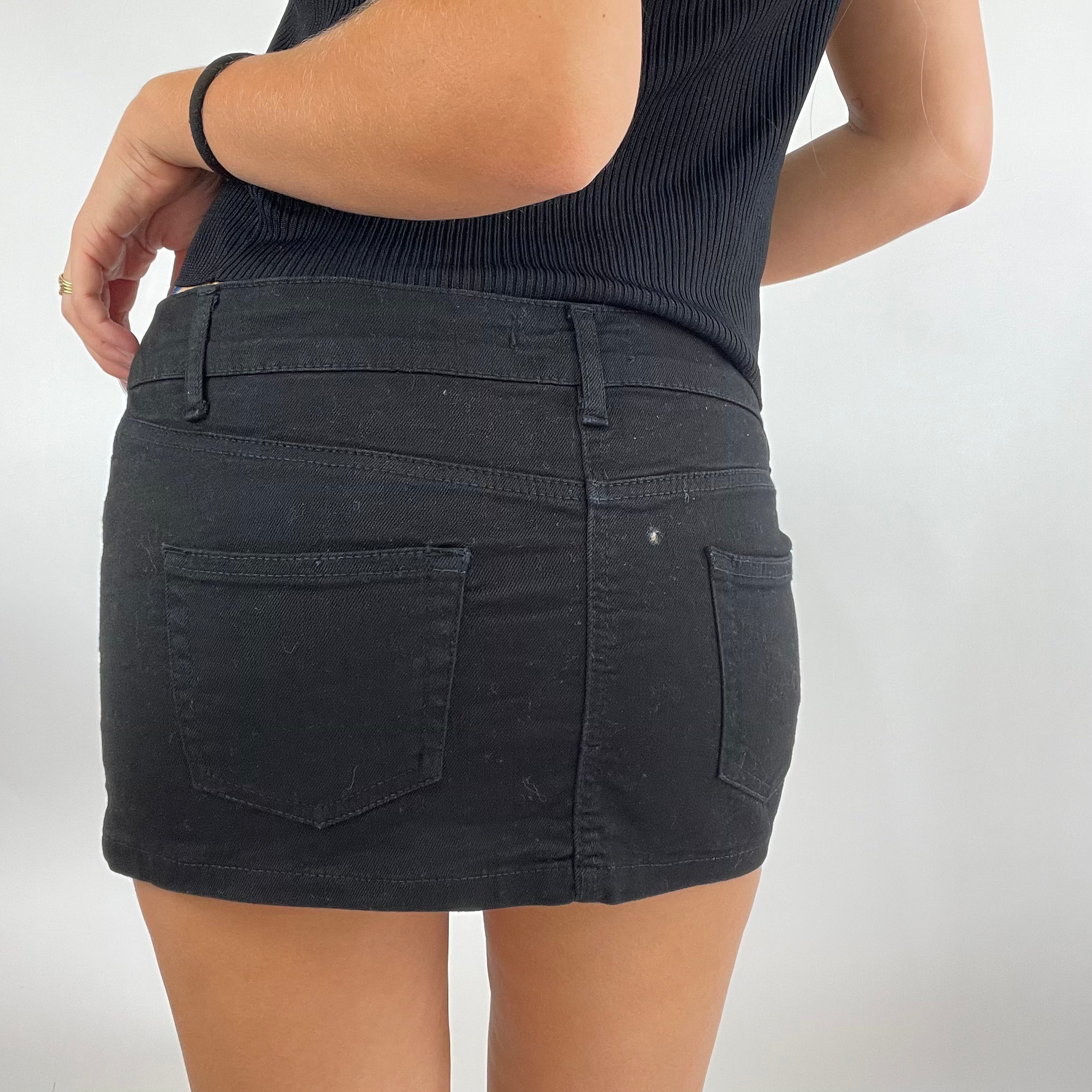 Womens black mini deals skirt