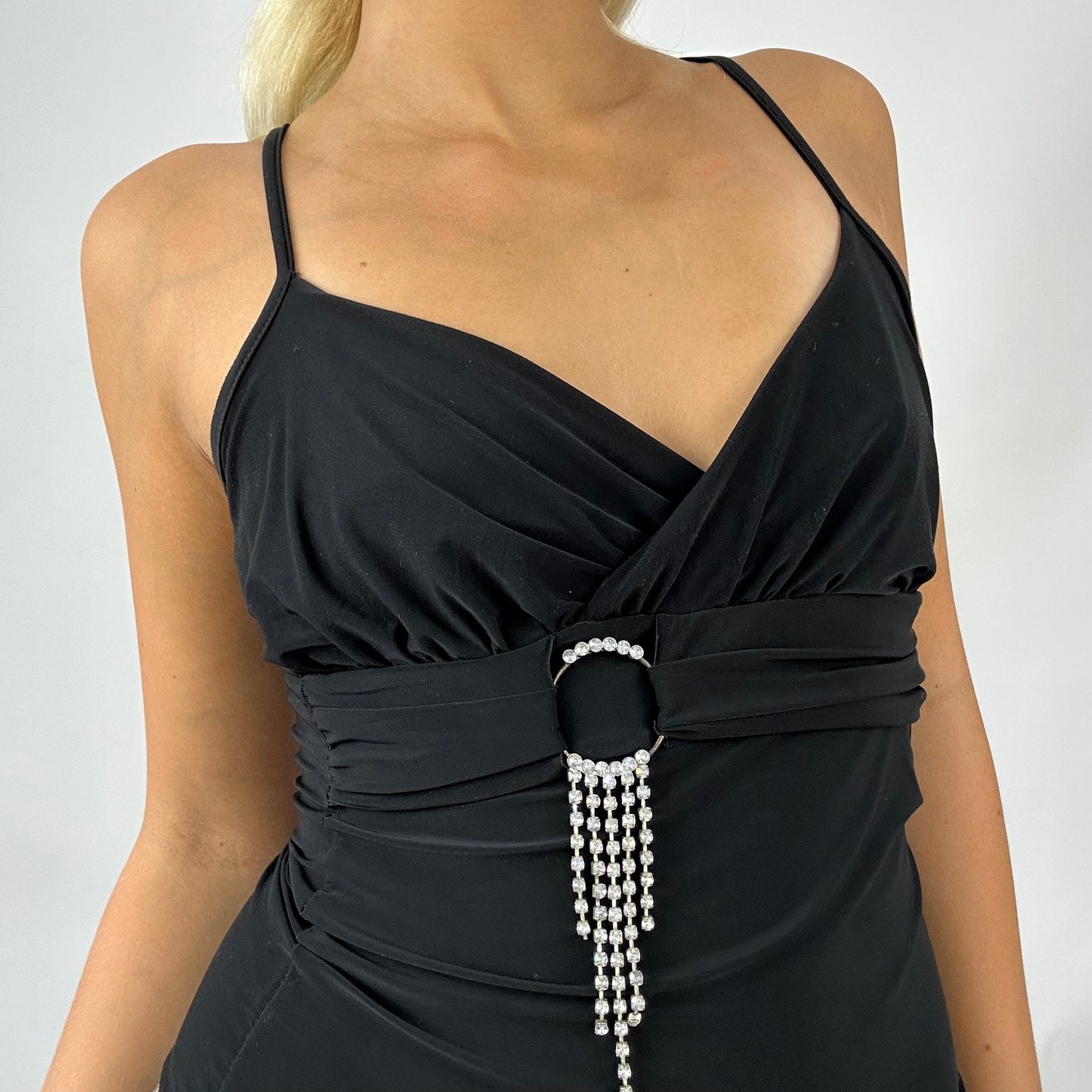 💚 💻 BARBIE DROP - classy barbie | small black vest with silver chain detail