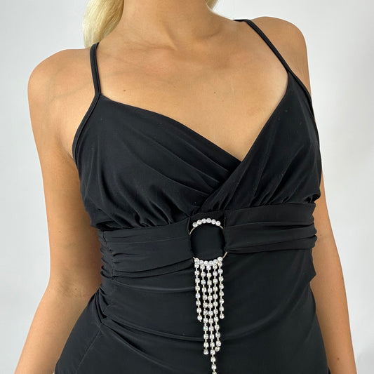 💚 💻 BARBIE DROP - classy barbie | small black vest with silver chain detail