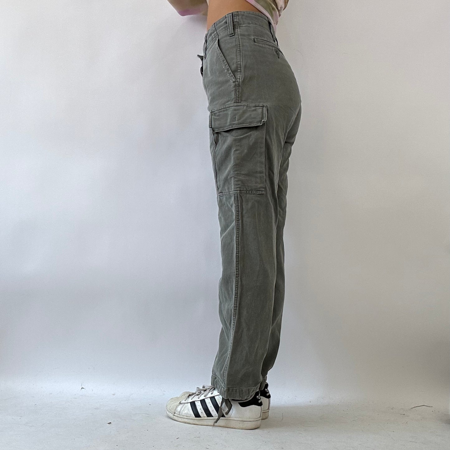 BOHO GIRL DROP | khaki diamanté jeans - small