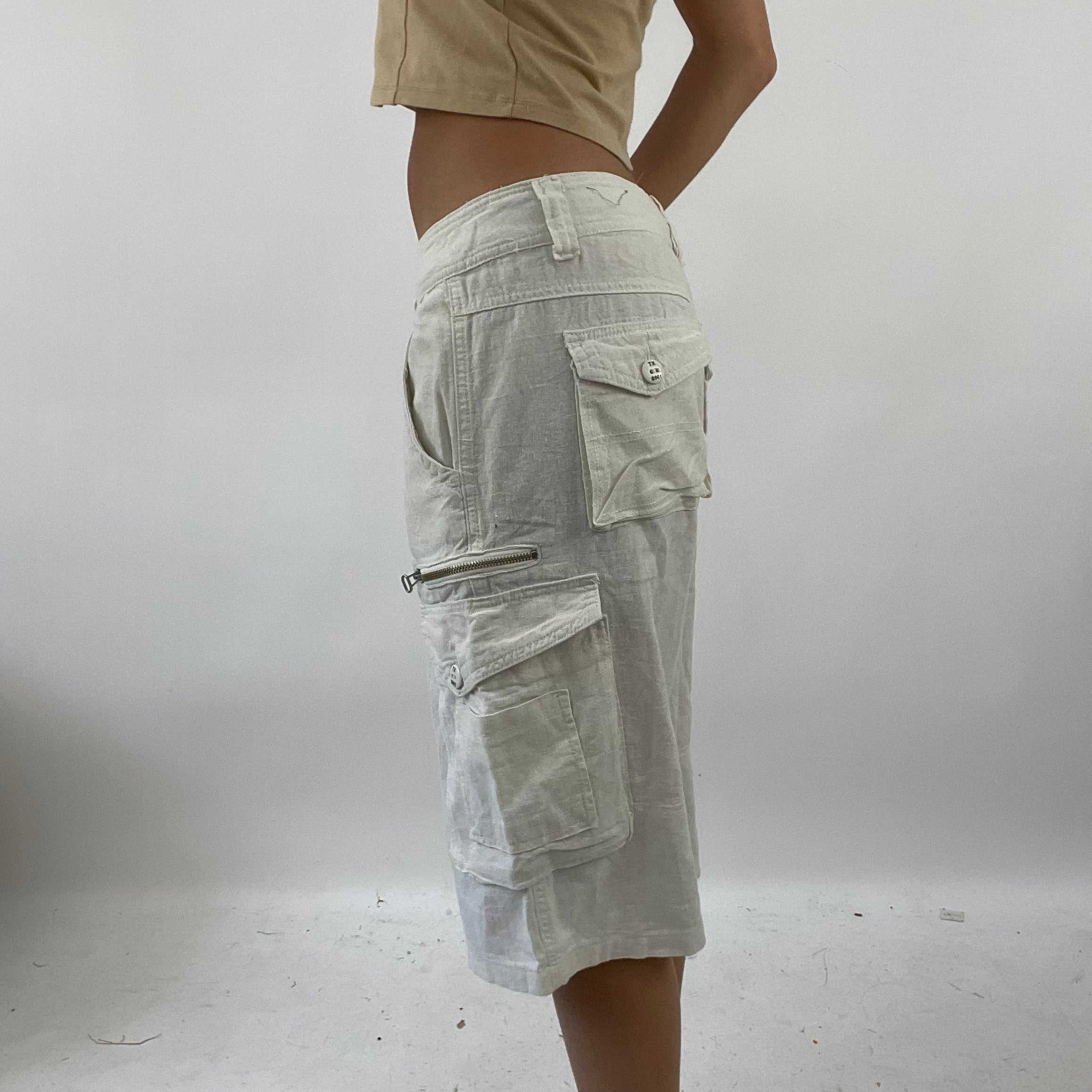 Womens linen sales cargo shorts