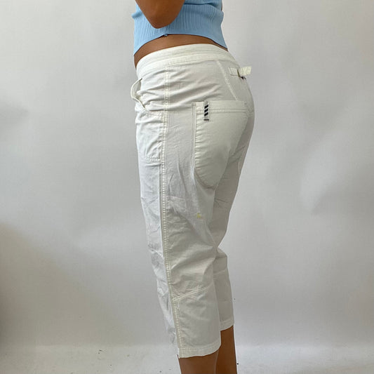 💚 EUROPEAN SUMMER DROP | small white adidas cropped trousers