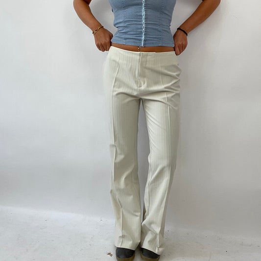 💚 BARBIE DROP - flower power barbie | medium beige pinstripe trousers