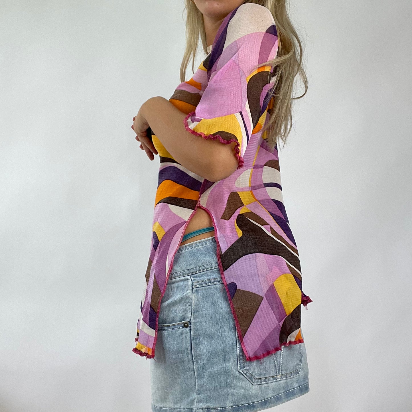 DROP 5 | small multicoloured mesh shirt beach cover up