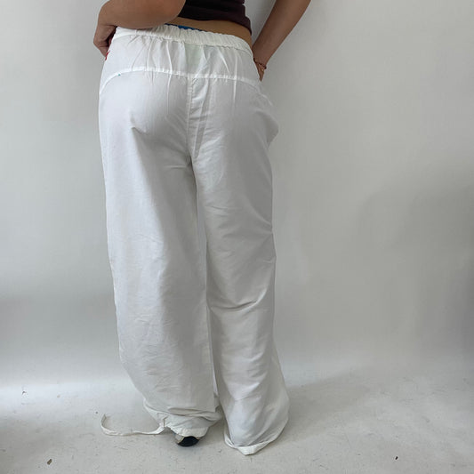 💻 TROPICAL GIRL DROP | white trousers with front graphic - small