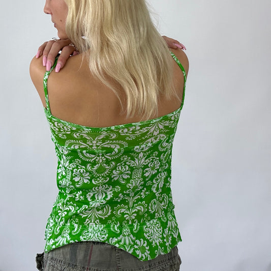 💚 💻 EUROPEAN SUMMER | medium green floral vest top