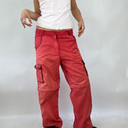 💚 💻 FESTIVAL DROP | medium red cargo trousers