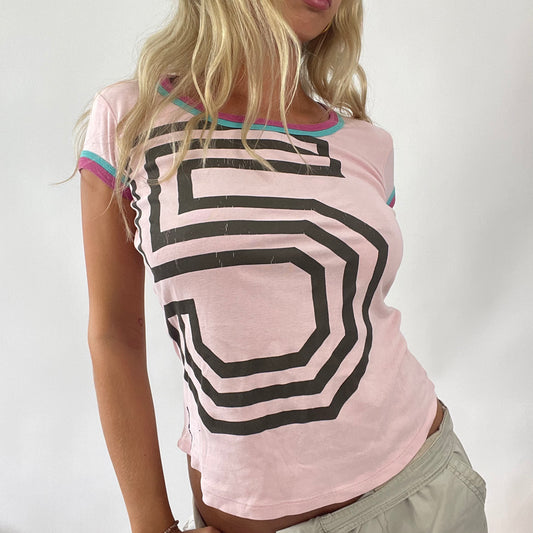 💻 BARBIE DROP - sporty barbie | small baby pink t-shirt with graphic ‘angels 53’