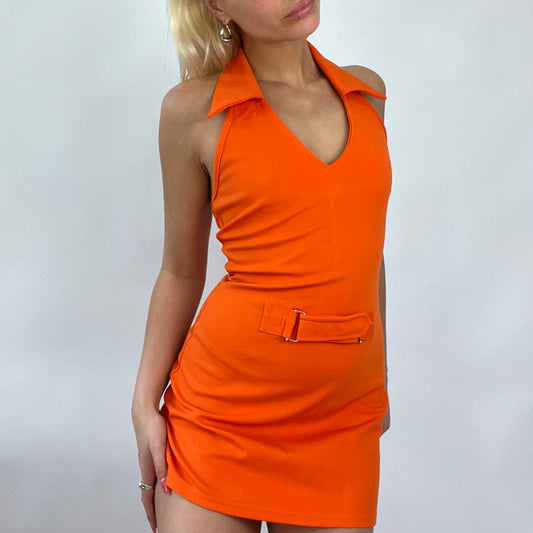 💚 💻 FESTIVAL DROP | small orange collared dress