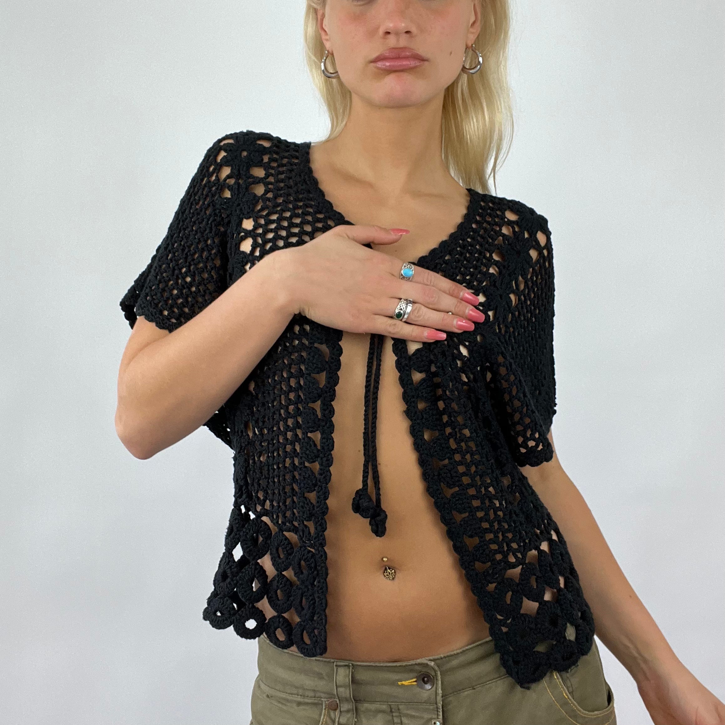Black top crochet bolero