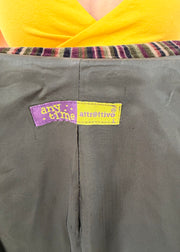 medium purple and green pinstripe blazer jacket - image 8