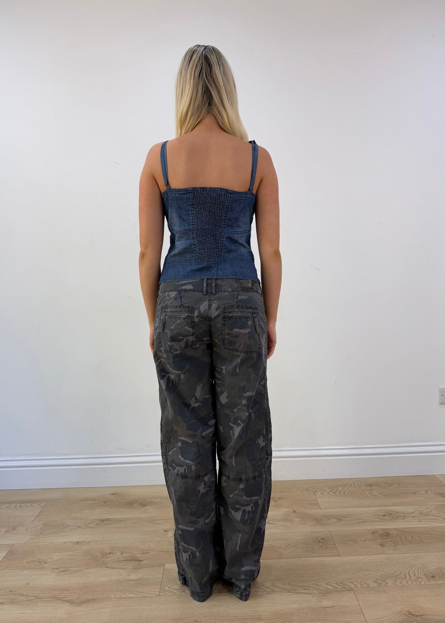 small/medium tom tailor denim button up top