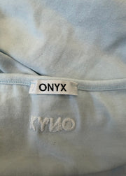 extra small light blue halterneck top