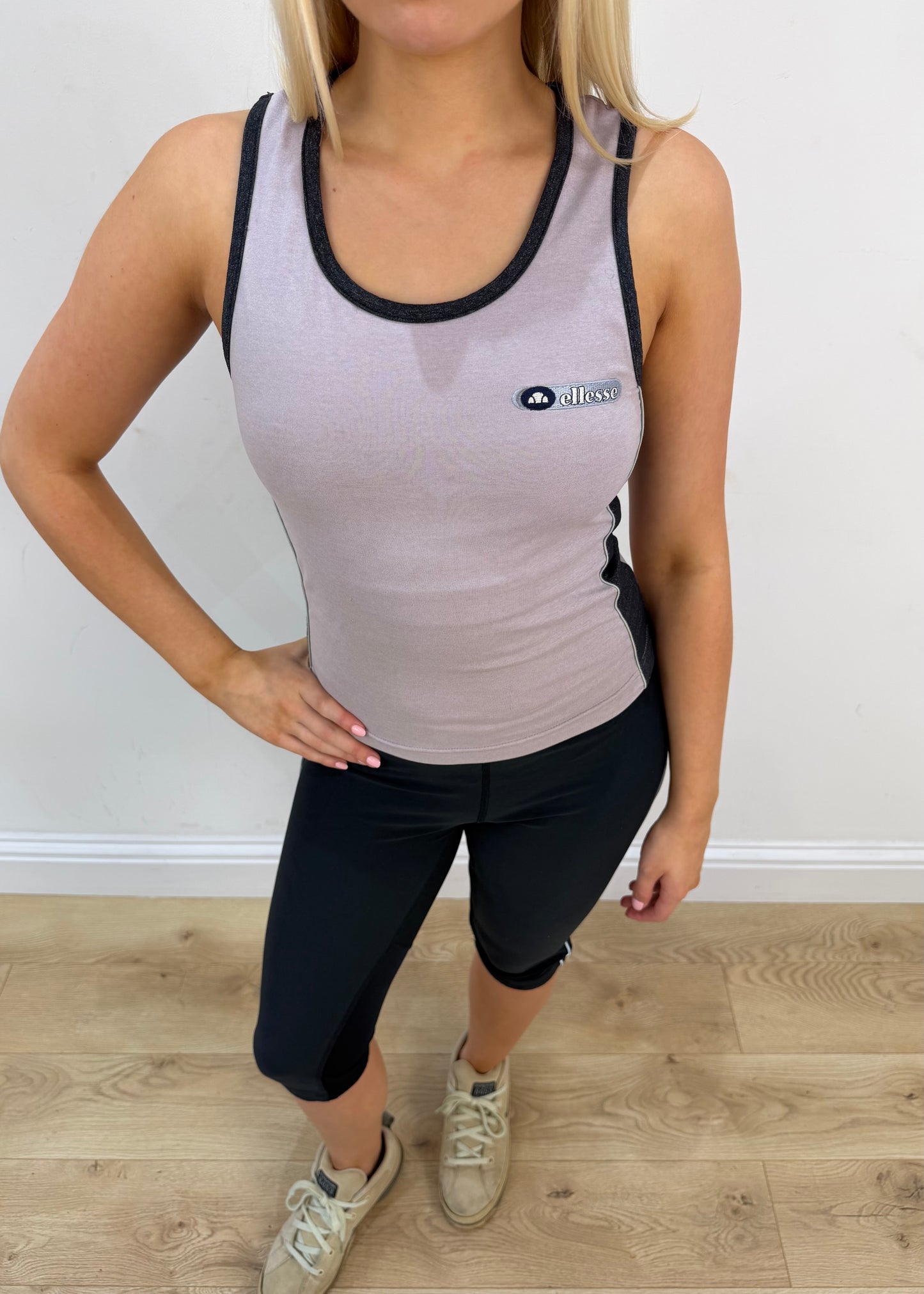 extra small/ small lilac ellesse tank top