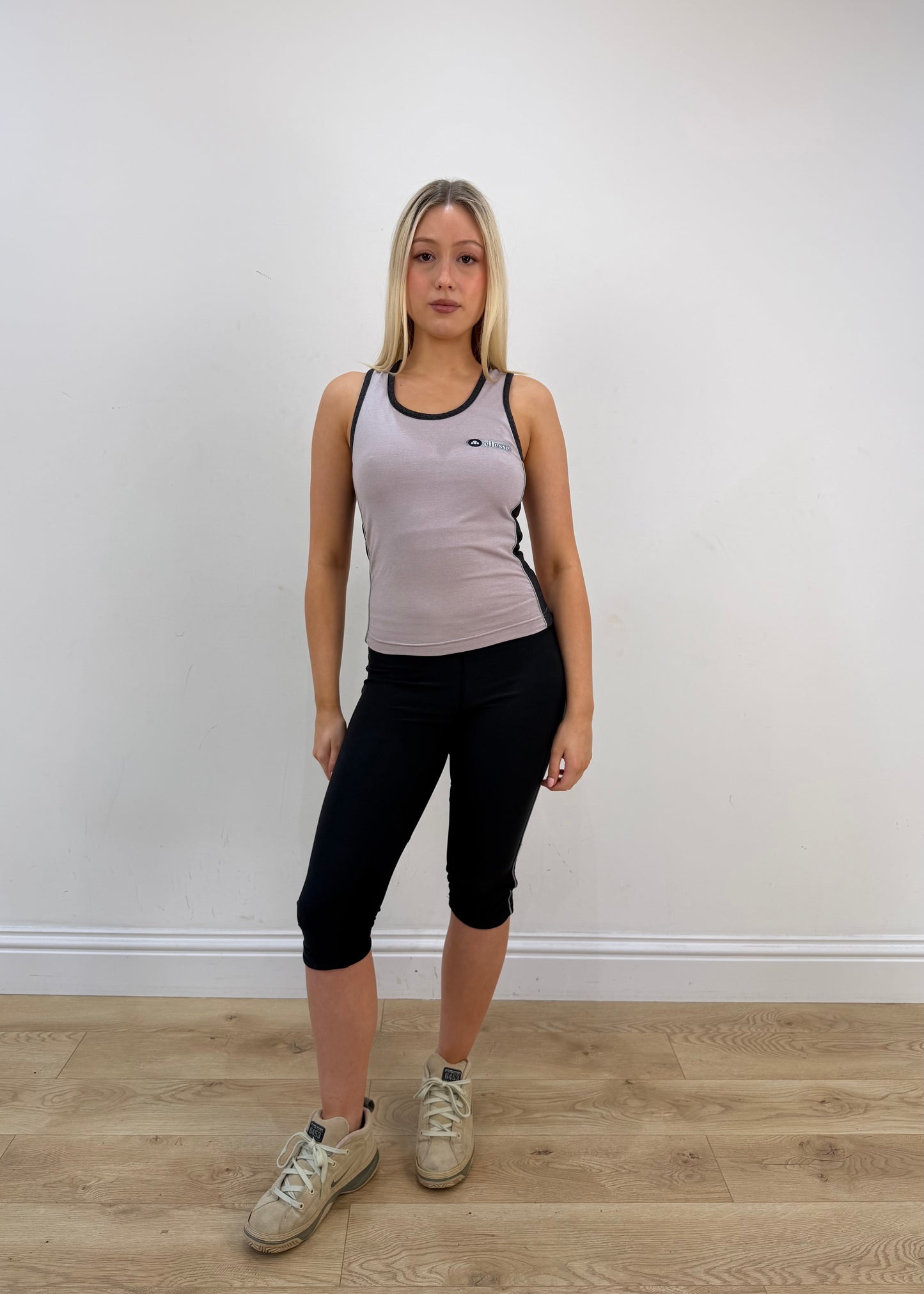 extra small/ small lilac ellesse tank top