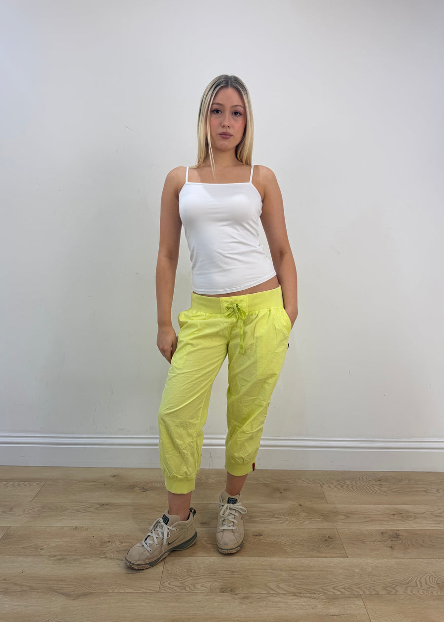 extra small lime green towelling sweatpants