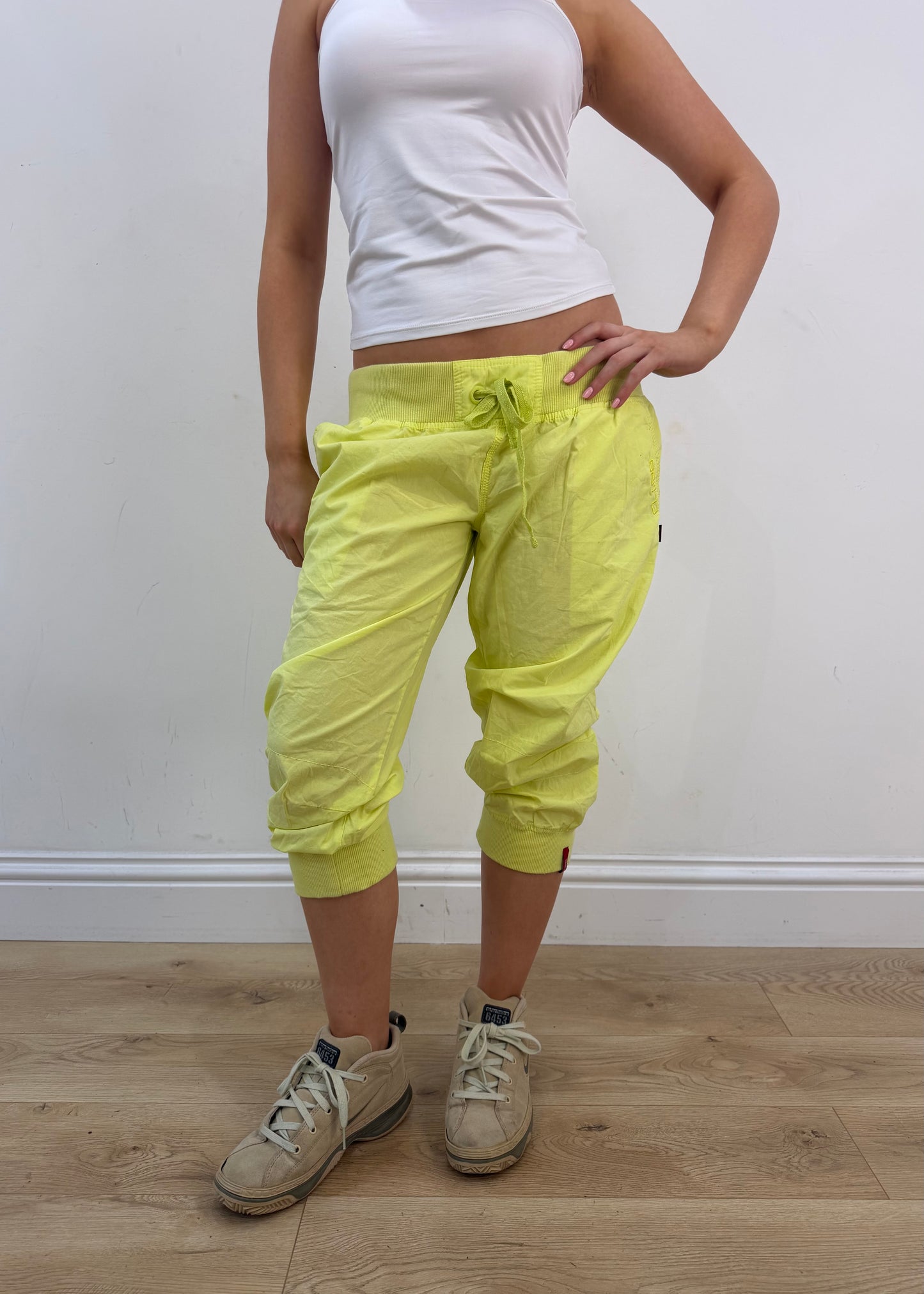 extra small lime green towelling sweatpants
