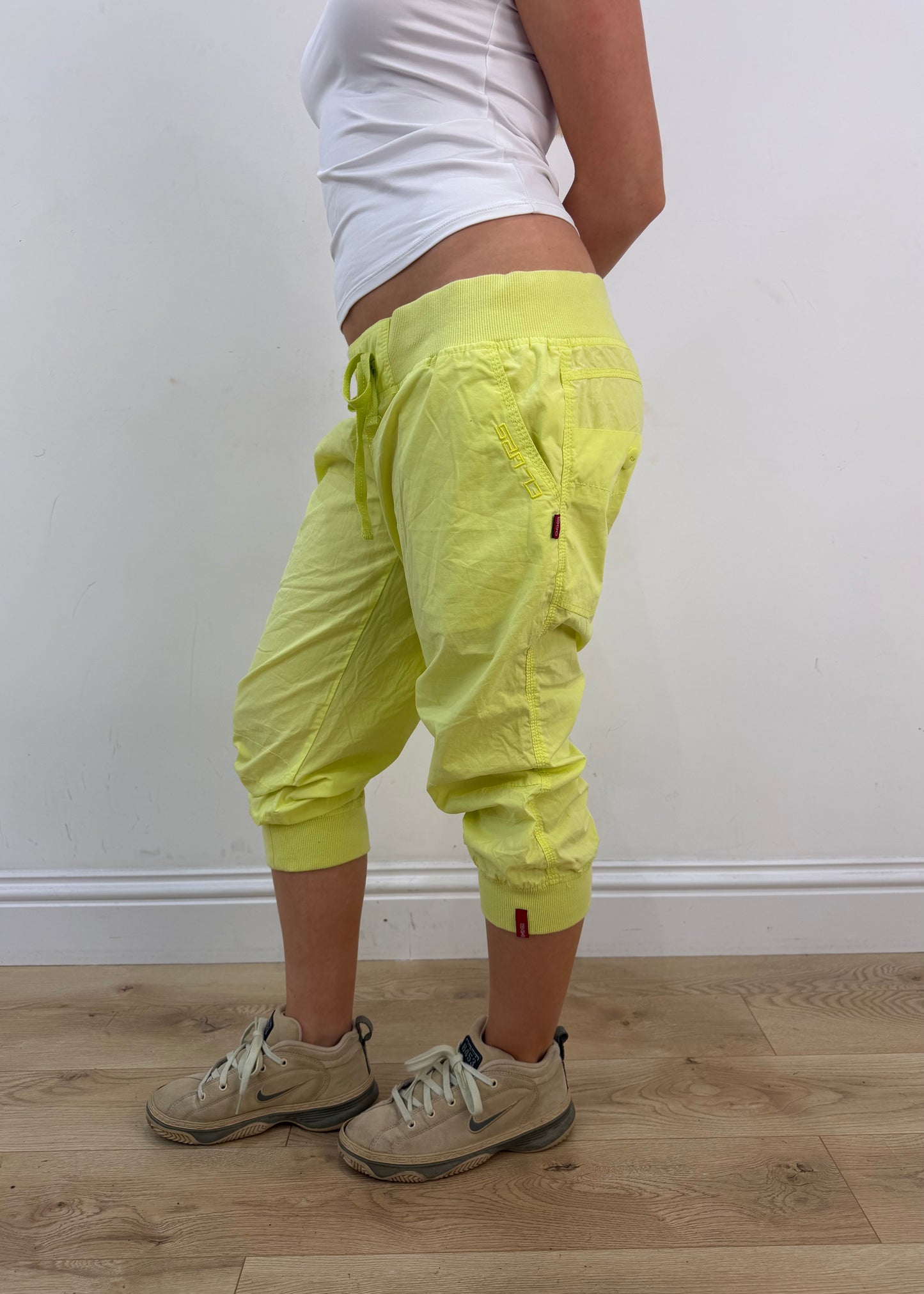 extra small lime green towelling sweatpants