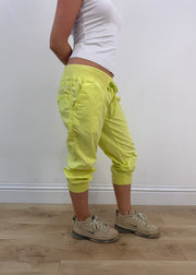 extra small lime green towelling sweatpants