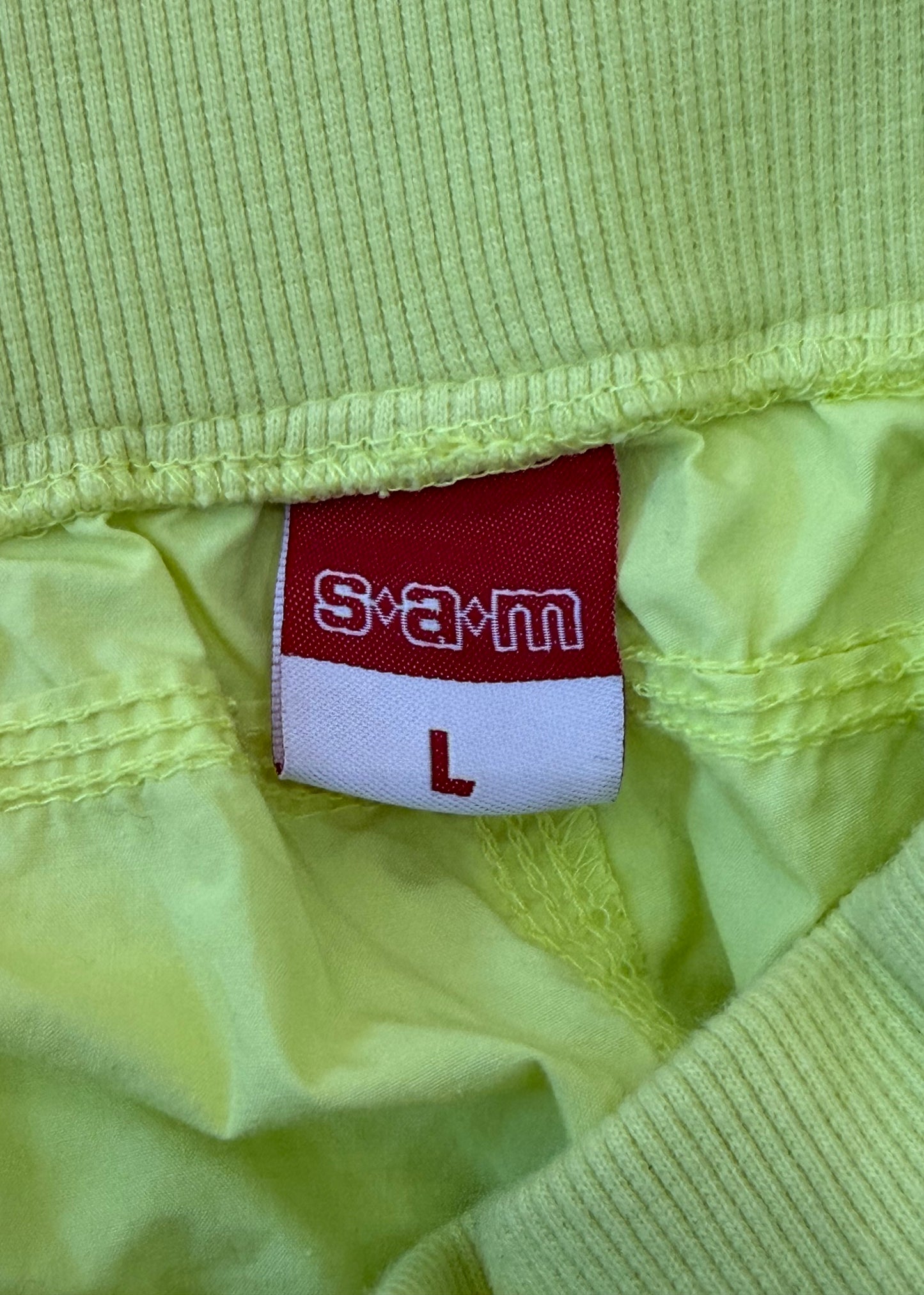 extra small lime green towelling sweatpants