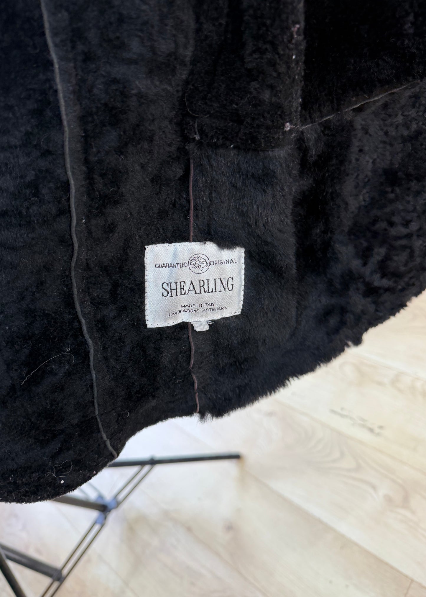 medium black shearling jacket image 8