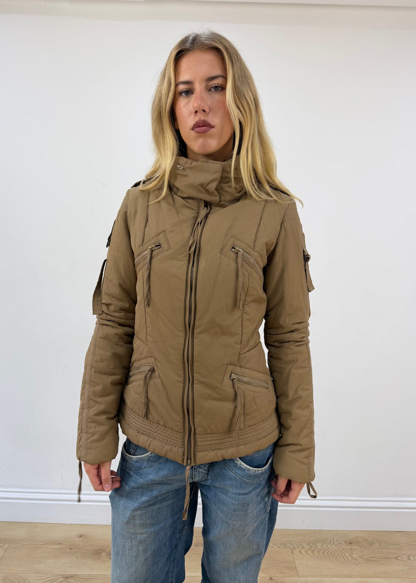 medium tan lee cooper utility jacket image 3