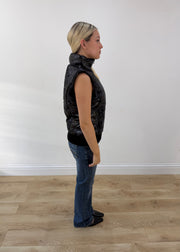 medium black kaporal glossy padded gilet 6