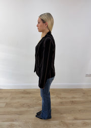 medium black vunic pinstripe blazer 5