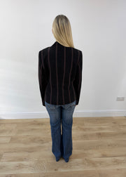 medium black vunic pinstripe blazer 7