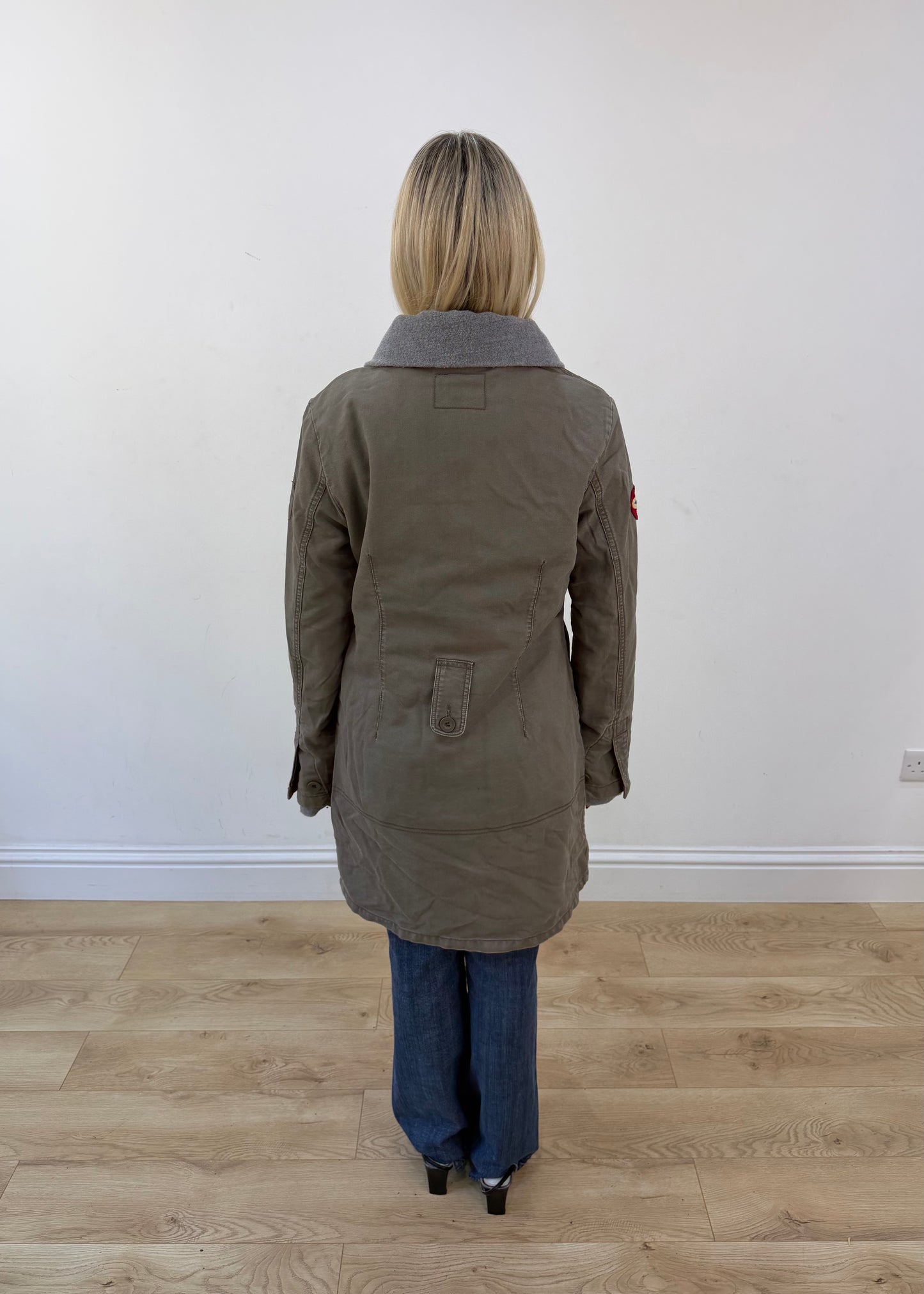 medium grey khujo utility parka coat 7