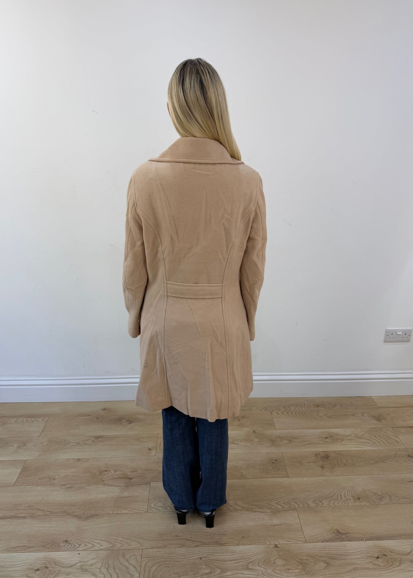 medium beige fashion onyx double breasted trench coat 7