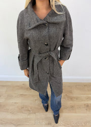 medium grey benetton belted coat 2