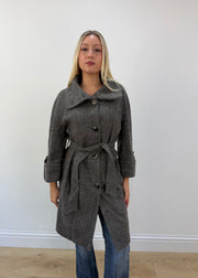 medium grey benetton belted coat 3