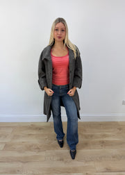 medium grey benetton belted coat 4