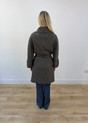 medium grey benetton belted coat 7