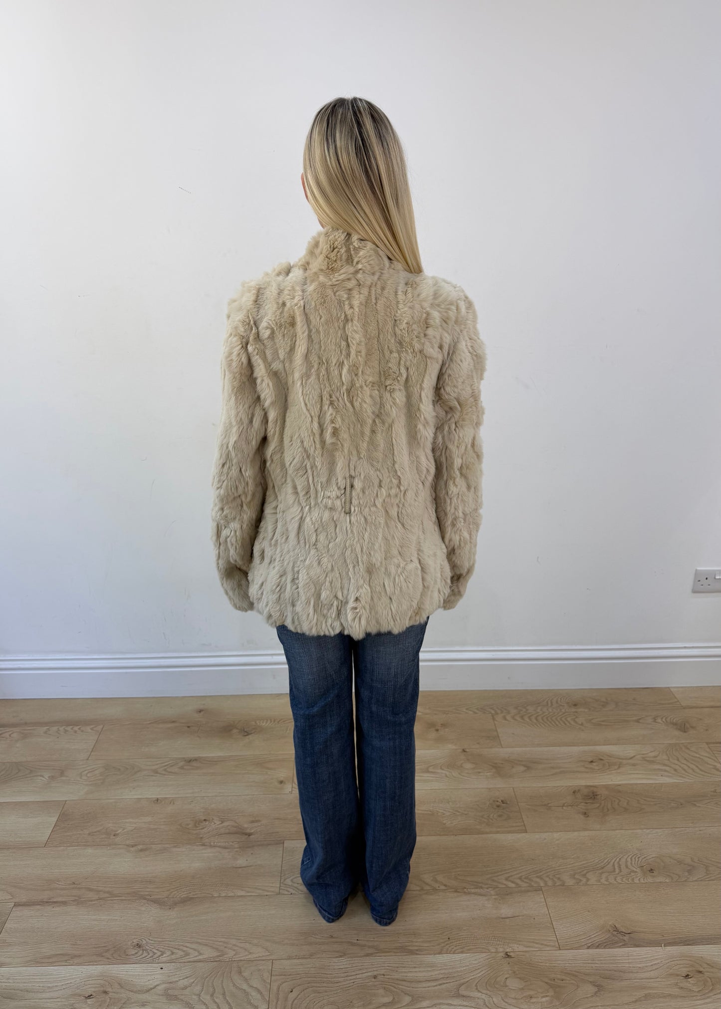 extra large cream gamble faux fur jacket 6