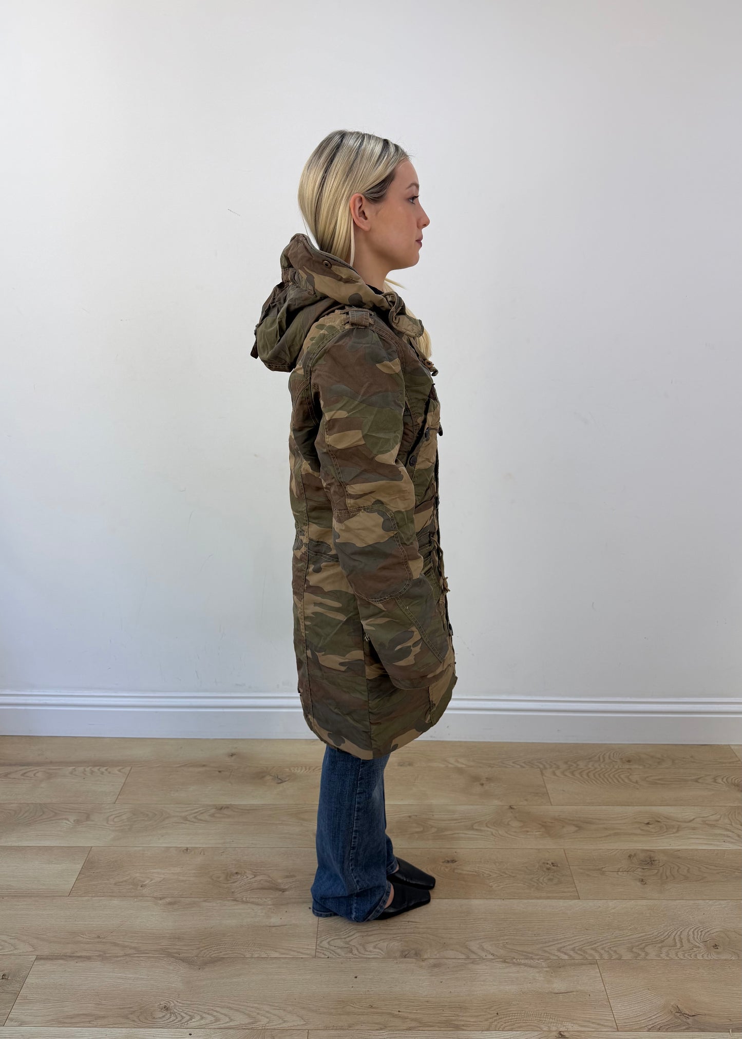 large khaki khujo camouflage parka coat 6