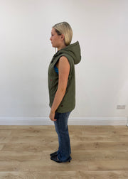 medium khaki s.oliver hooded utility gilet 5