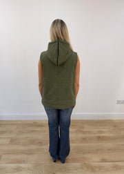 medium khaki s.oliver hooded utility gilet 7