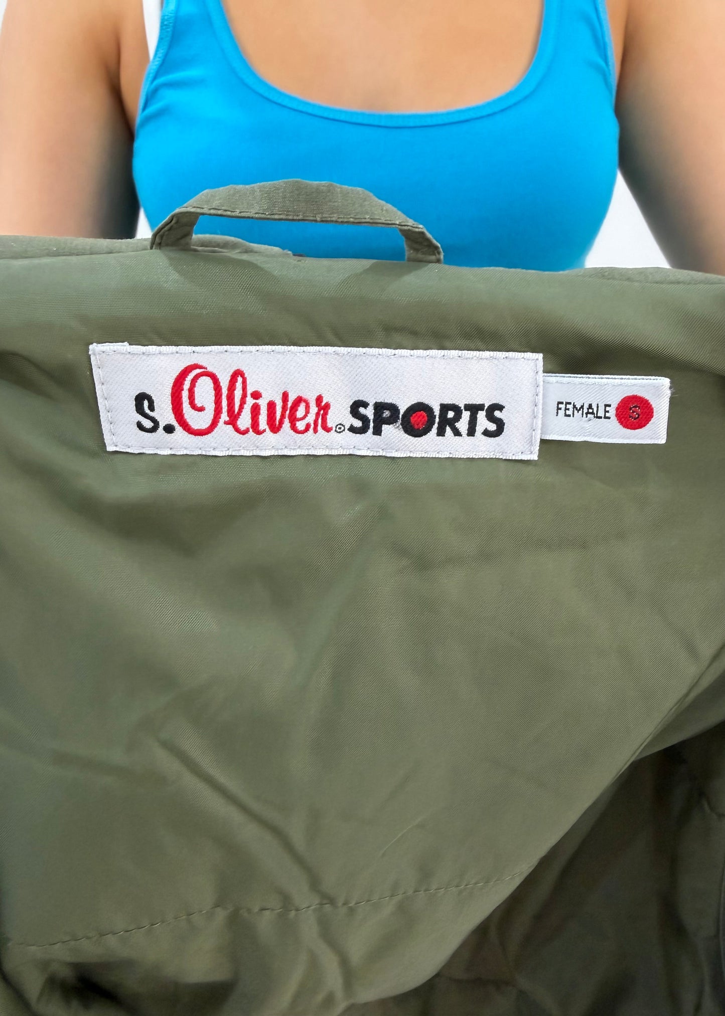 medium khaki s.oliver hooded utility gilet 9