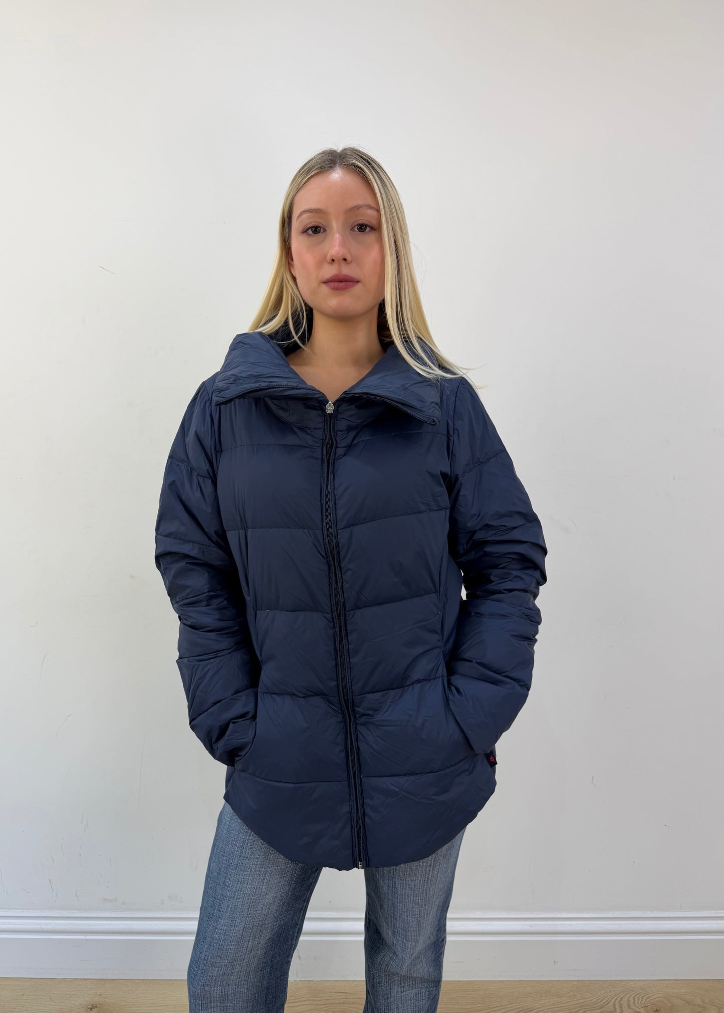 medium navy robe di kappa puffer jacket 3