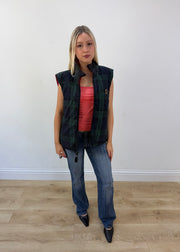 medium burgundy tommy hilfiger puffer gilet 8
