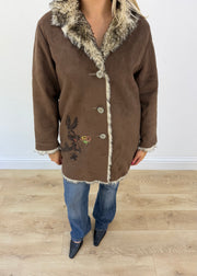 medium brown looney tunes embroidered jacket 2