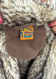 medium brown looney tunes embroidered jacket 8