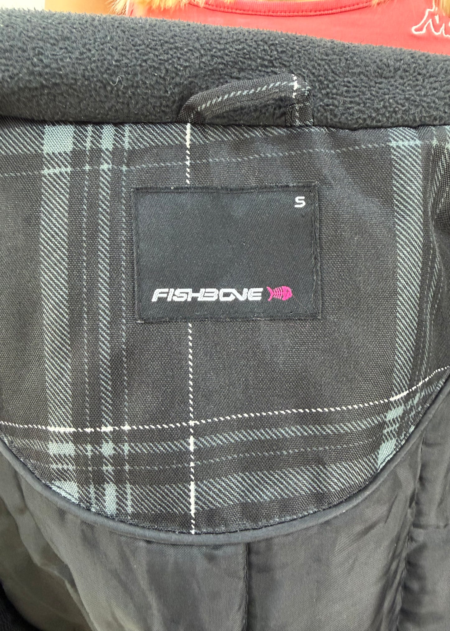 small black fishbone plaid hooded jacket 8