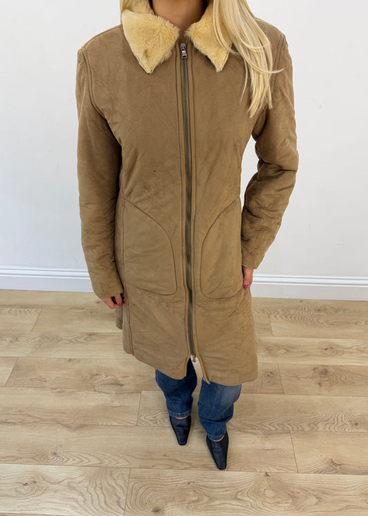 medium tan benetton corduroy coat 2