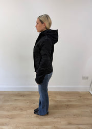 medium black hooded fitted jacket 5