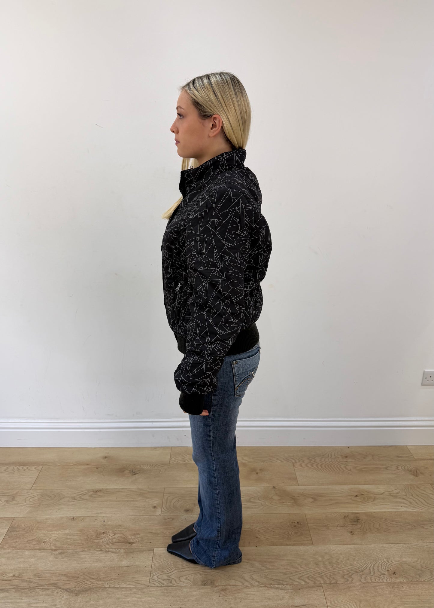 small black fishbone patterned jacket 5