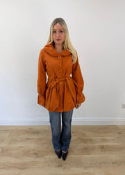 medium orange belted coat 1